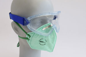 Veiligheidsbril en FFP2 mondmasker van IMG Europe